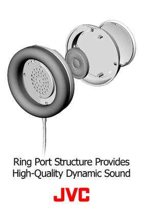 JVC HARX700 headpad detail with pressure dispersion mesh for reduced head fatigue