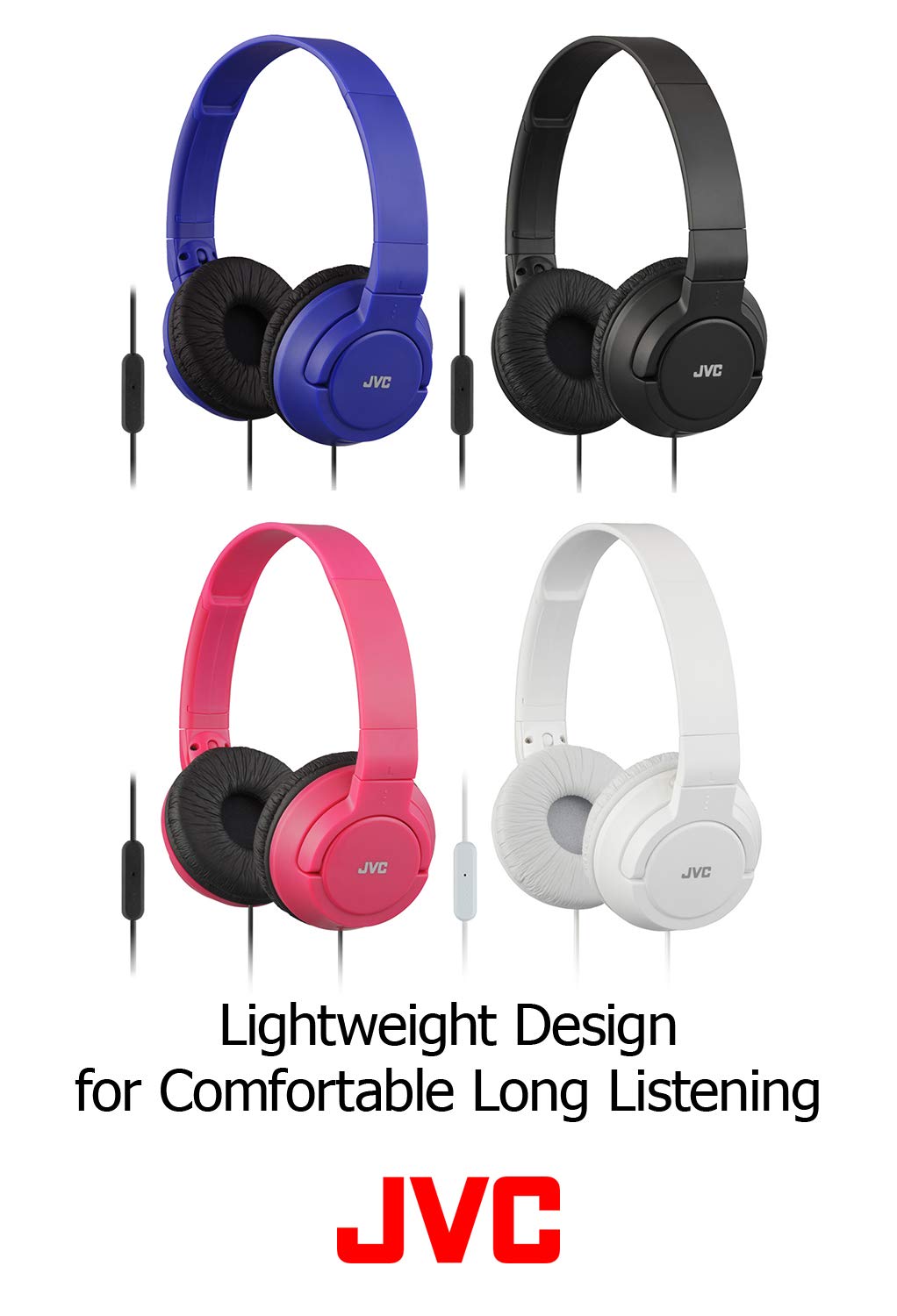 Lightweight HASR185A blue headphones designed for comfortable wear