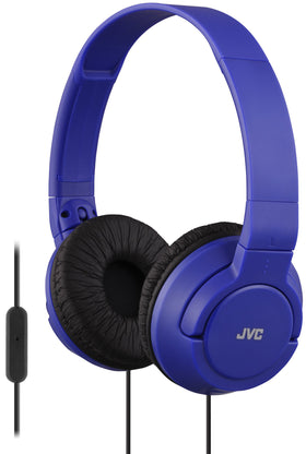 JVC HASR185A blue on-ear headphones offer portable style and crisp sound
