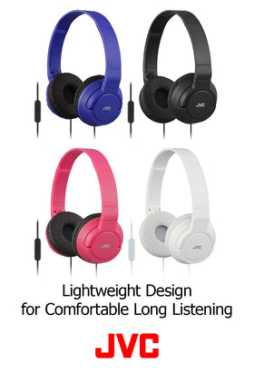 JVC HASR185B bold colorful headband accents on classic black ear cups.