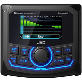JVC KD-MR305BTS marine gauge receiver Bluetooth streaming for hands-free control on deck.