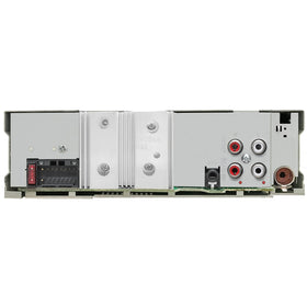 JVC KD-SR87BT high-contrast LCD assists quick track selection while driving.