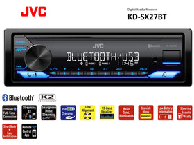 JVC KD-SX27BT 100W amplifier for powerful car audio
