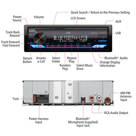 JVC KD-SX27BT 13 band EQ for detailed sound tuning