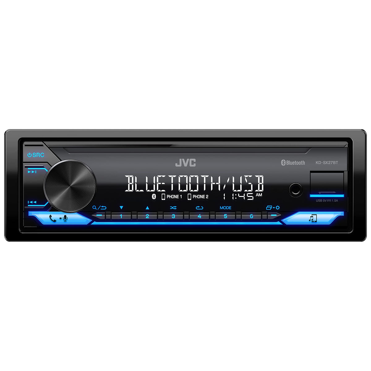 JVC KD-SX27BT Bluetooth streaming for wireless listening in car