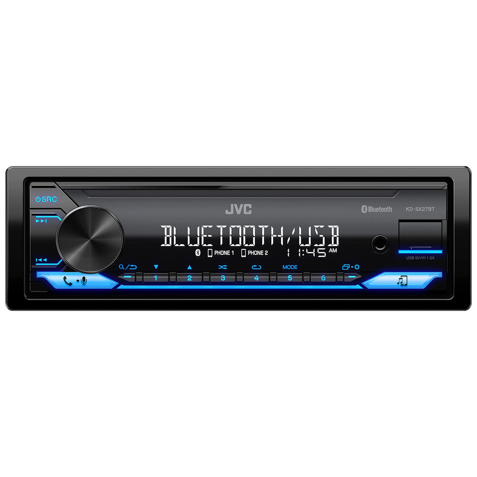 JVC KD-SX27BT Bluetooth streaming for wireless listening in car
