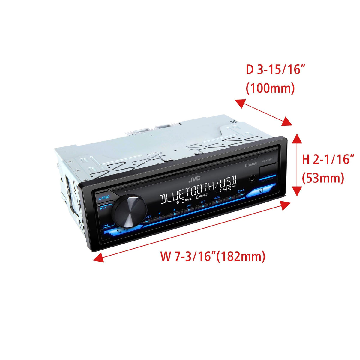JVC KD-SX27BT time alignment for precise audio delivery