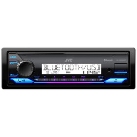 JVC KD-SX38MBT front panel showing buttons and display, clear controls for easy operation