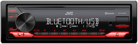 JVC KD-X270BT front panel display shows music info at a glance