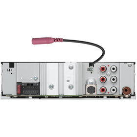 JVC KD-X480BHS USB port for fast charging and easy playback.