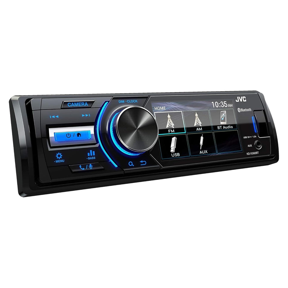 JVC KD-X560BT front panel view for easy control on the go
