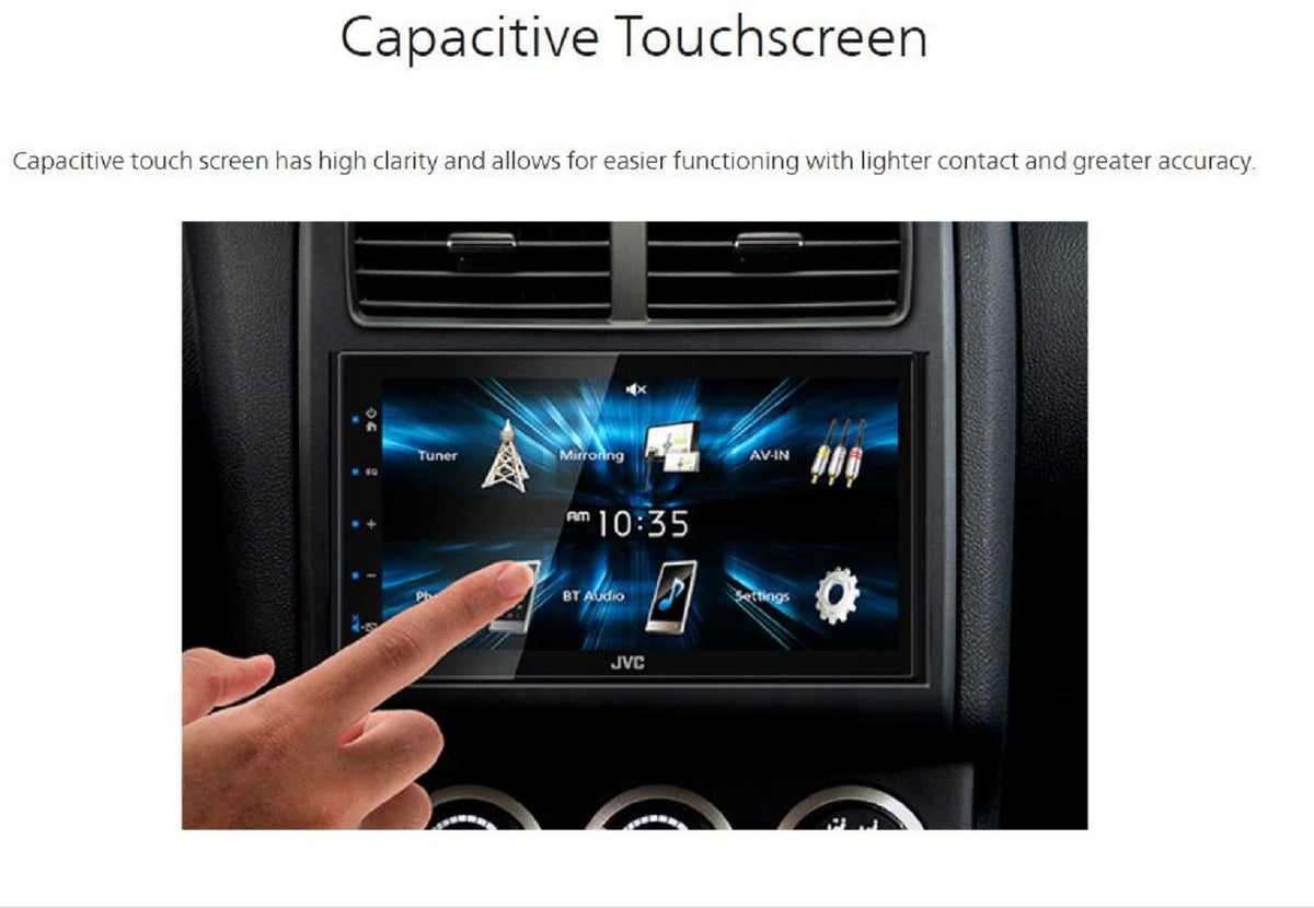 JVC KW-M150BT 13-band EQ helps tailor car sound