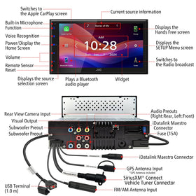 JVC KW-M595BT 13-band EQ for precise sound tuning.