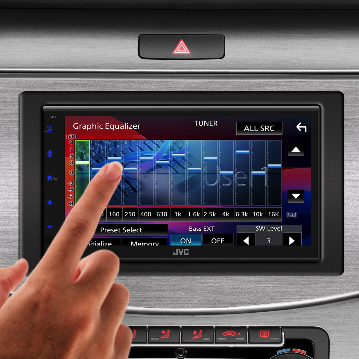 JVC KW-M595BT iDatalink Maestro-ready to retain vehicle features.