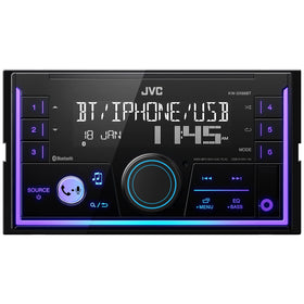 JVC KW-SX88BT front panel display with vivid color options for enhanced in-car visibility