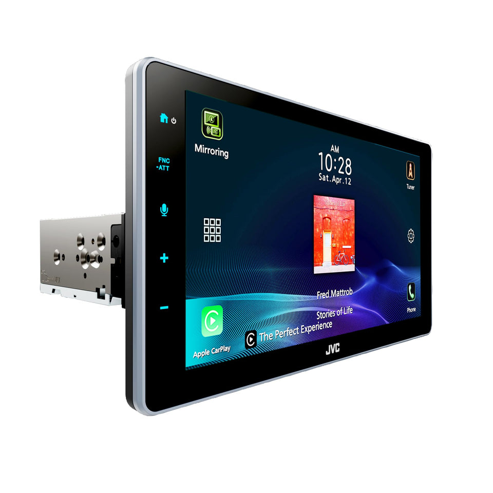 JVC KW-Z900W 9-inch display delivers clear navigation on the road
