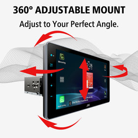 JVC KW-Z900W floating screen installed in dashboard for versatility