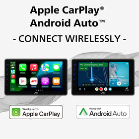 JVC KW-Z900W wireless Android Auto screen for hands-free use
