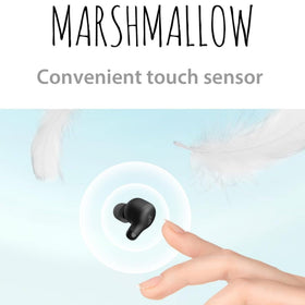 JVC Marshmallow earbud worn in ear during walk showing secure all-day fit