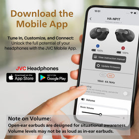 JVC Nearphones built-in mic enables hands-free calls and voice input