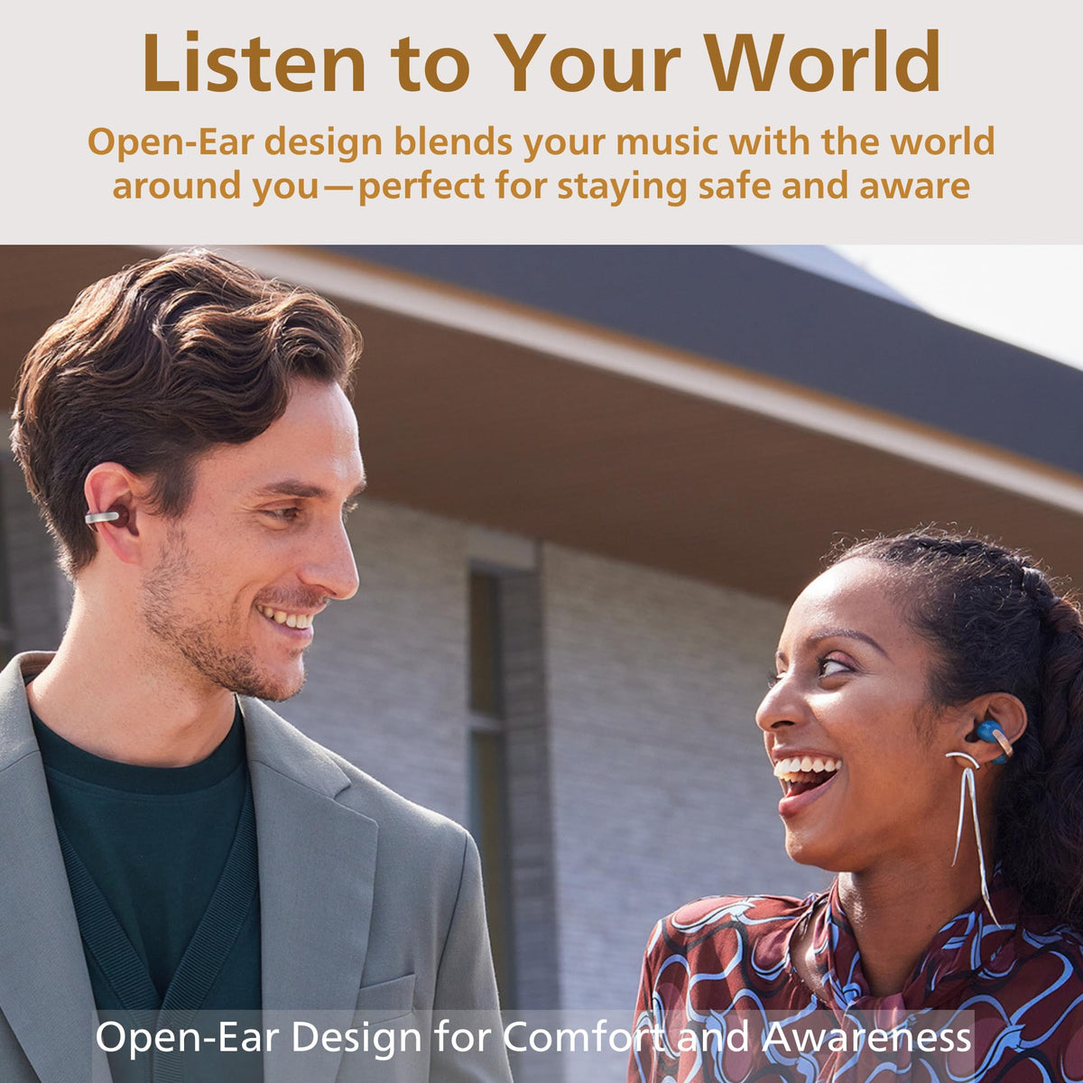 JVC Nearphones clip-on fit provides secure, comfortable wear.