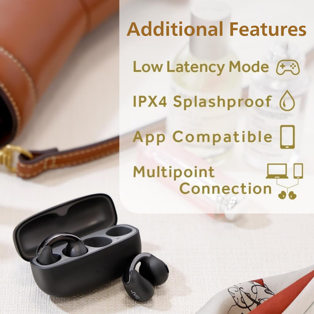 JVC Nearphones IPX4 sweat and splash resistance for daily use