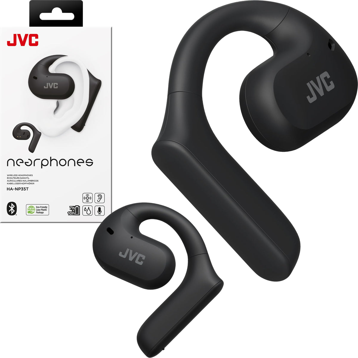JVC Nearphones open-ear headphones for ambient-aware listening.