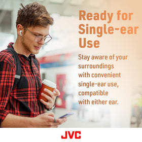 JVC three sound modes—Normal, Bass, and Clear for customization