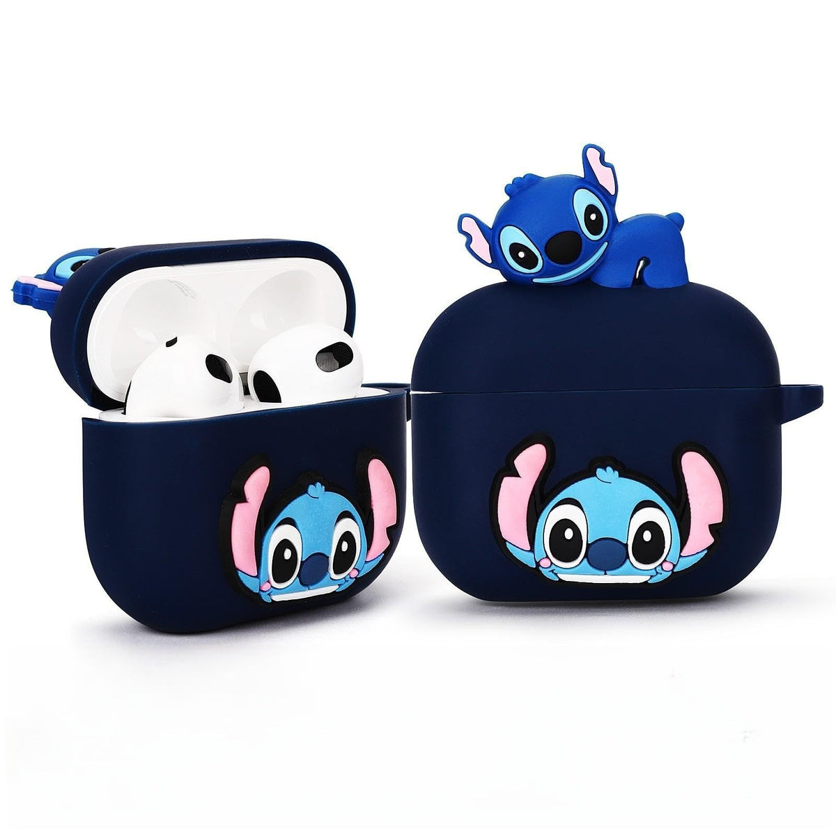 JWDWYX Stitch cartoon case for AirPods 4 protects against scratches with cute style and safety