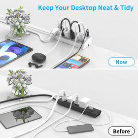 JXGUCAT flat plug and 10ft cord showing flexible placement benefit