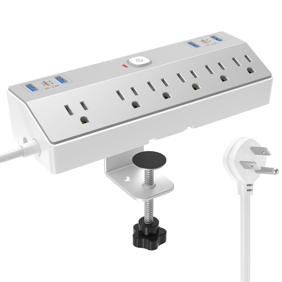 JXGUCAT front view showing all outlets and ports for tidy charging