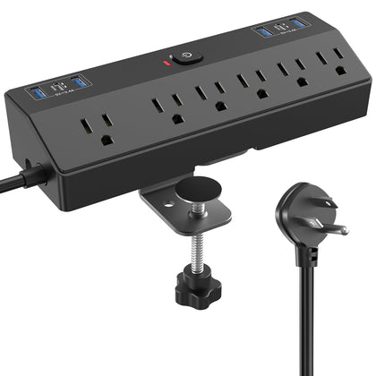 JXGUCAT front view clamped to desk showing neat cable control and quick access
