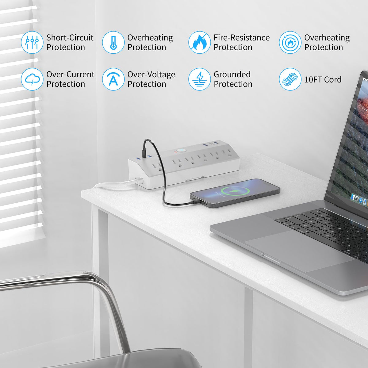 JXGUCAT behind monitor setup showing workstation space-saving benefit