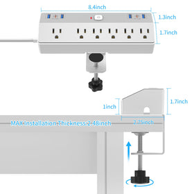 JXGUCAT mounted on desk side demonstrating cable organization benefit
