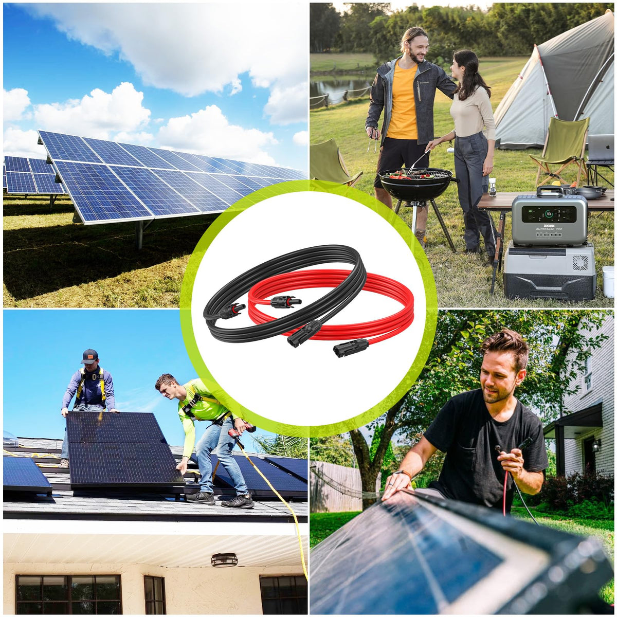 JXMXRPV solar panel extension cable enables easy installation for DIY setups.