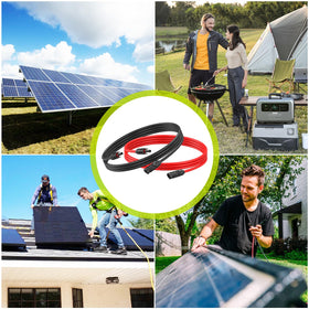 JXMXRPV solar panel extension cable enables easy installation for DIY setups.