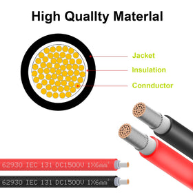 JXMXRPV 10ft solar cable supports home, boat, and RV installations.