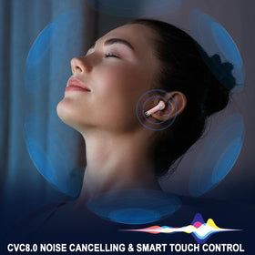 Jxrev earbuds with ENC noise-cancelling mic for clearer calls in busy environments.