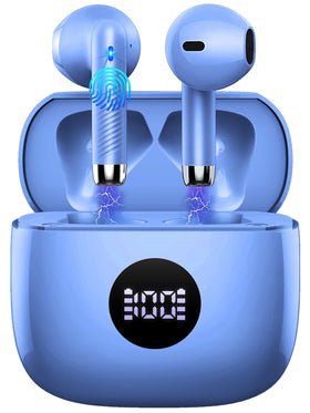 Jxrev Earbuds LED power display shows battery levels at a glance.