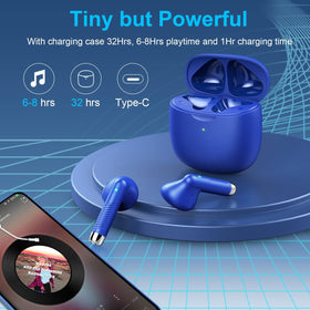 Jxrev J51 earbuds provide up to 8 hours per charge and 32 hours total