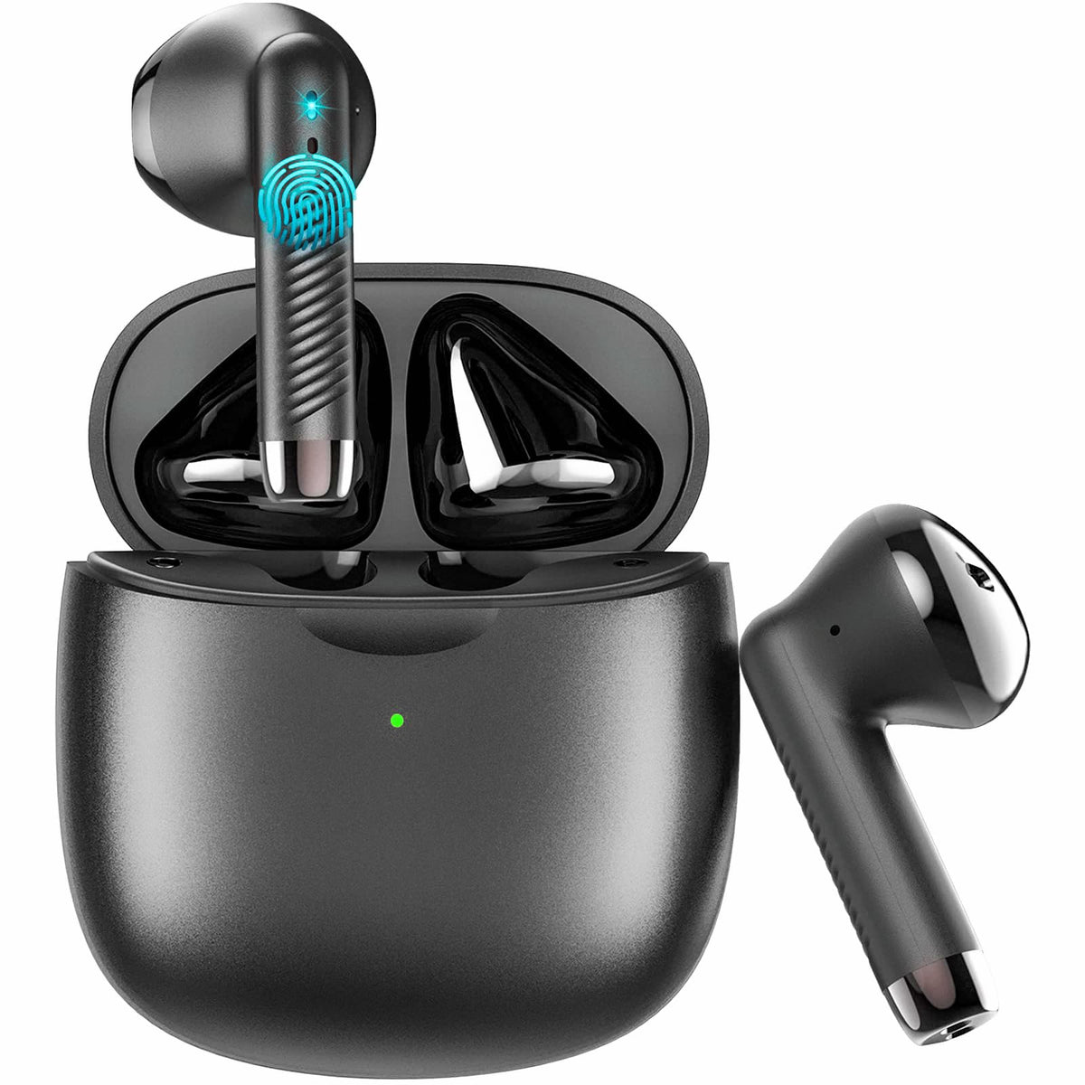 Jxrev J51 earbuds compact design for comfortable wear during workouts.