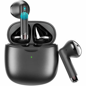 Jxrev J51 earbuds compact design for comfortable wear during workouts.