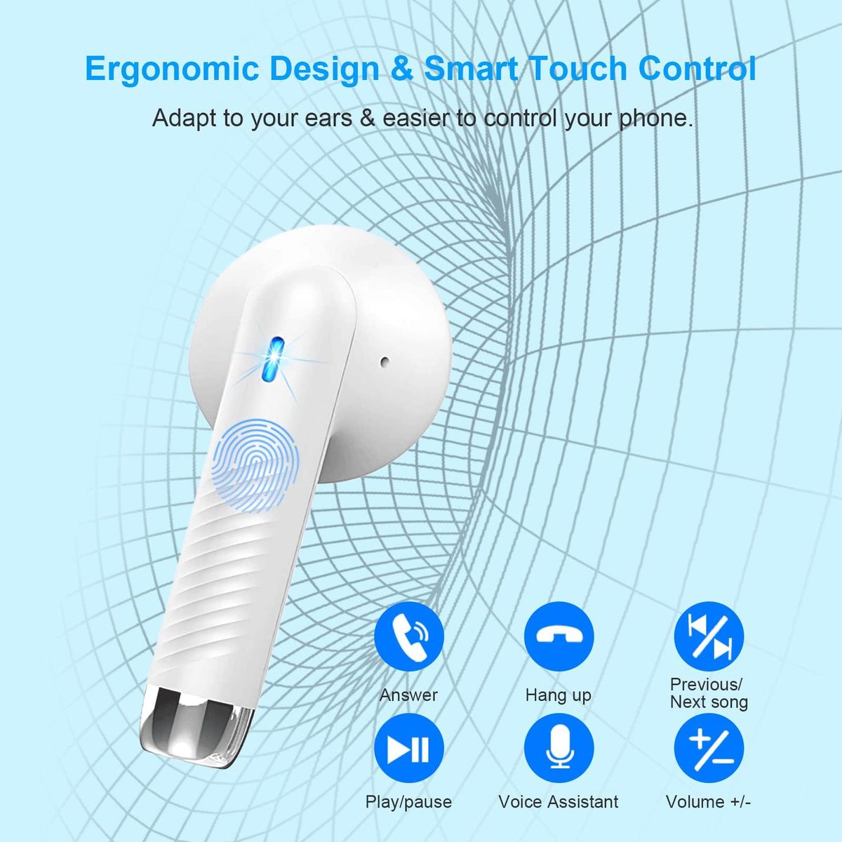 Jxrev J51 IP7 waterproof earbuds for sweatproof workouts