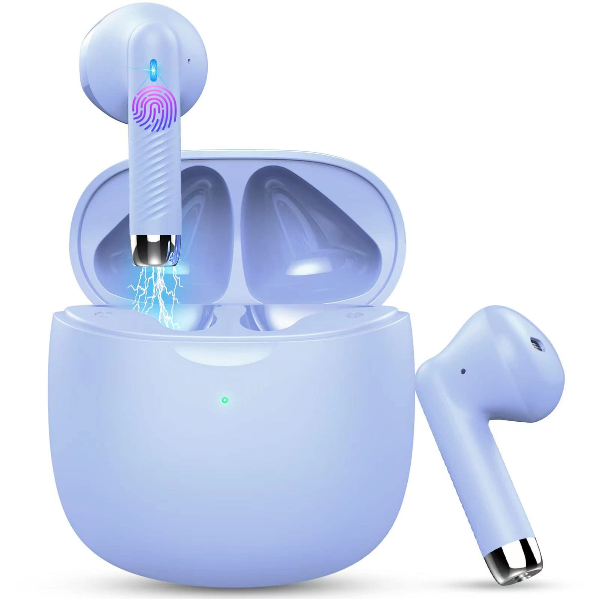 Jxrev J51 earbuds ready to pair after removing from the case