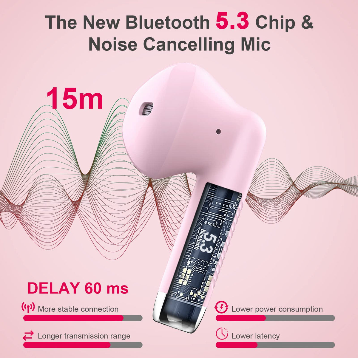 Jxrev J51 earbuds seamless pairing for quick, hassle-free setup.