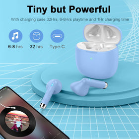 Jxrev wireless earbuds total 32 hours of playback with case