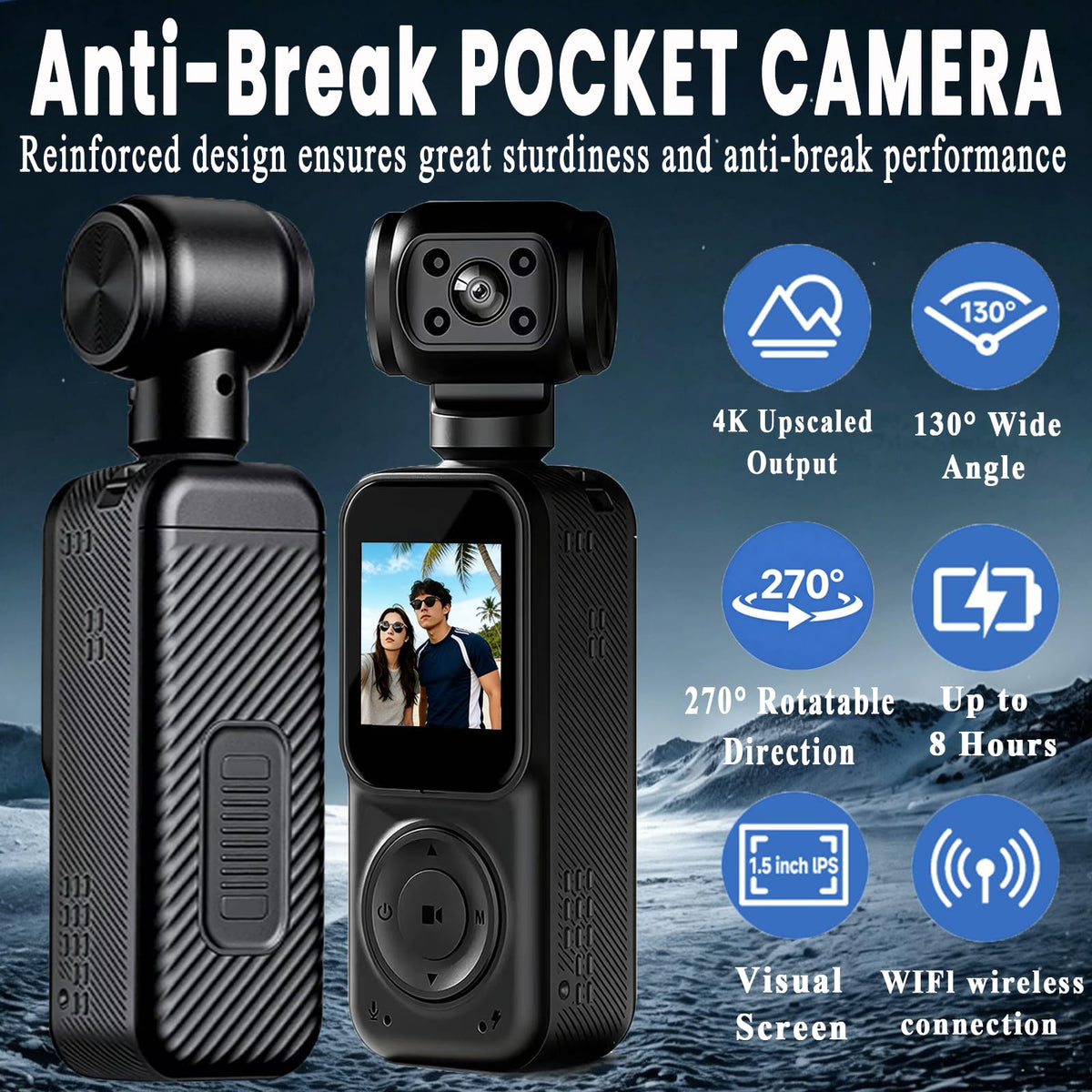 JYSECURE closeup of rotating lens highlighting adjustable-angle flexibility