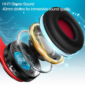 JYSiptkird Bluetooth Headphones folded for compact travel