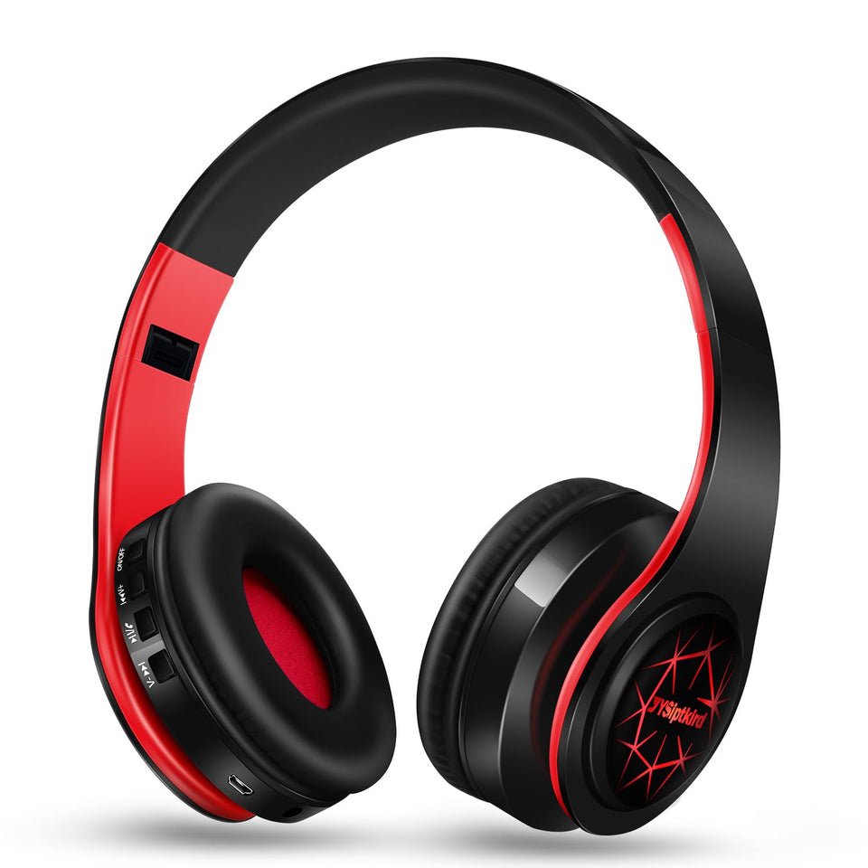 JYSiptkird Bluetooth Headphones front view with comfortable over-ear fit