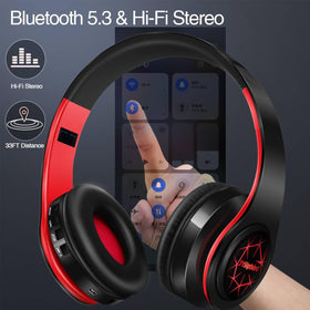 JYSiptkird Bluetooth Headphones side view showing adjustable headband